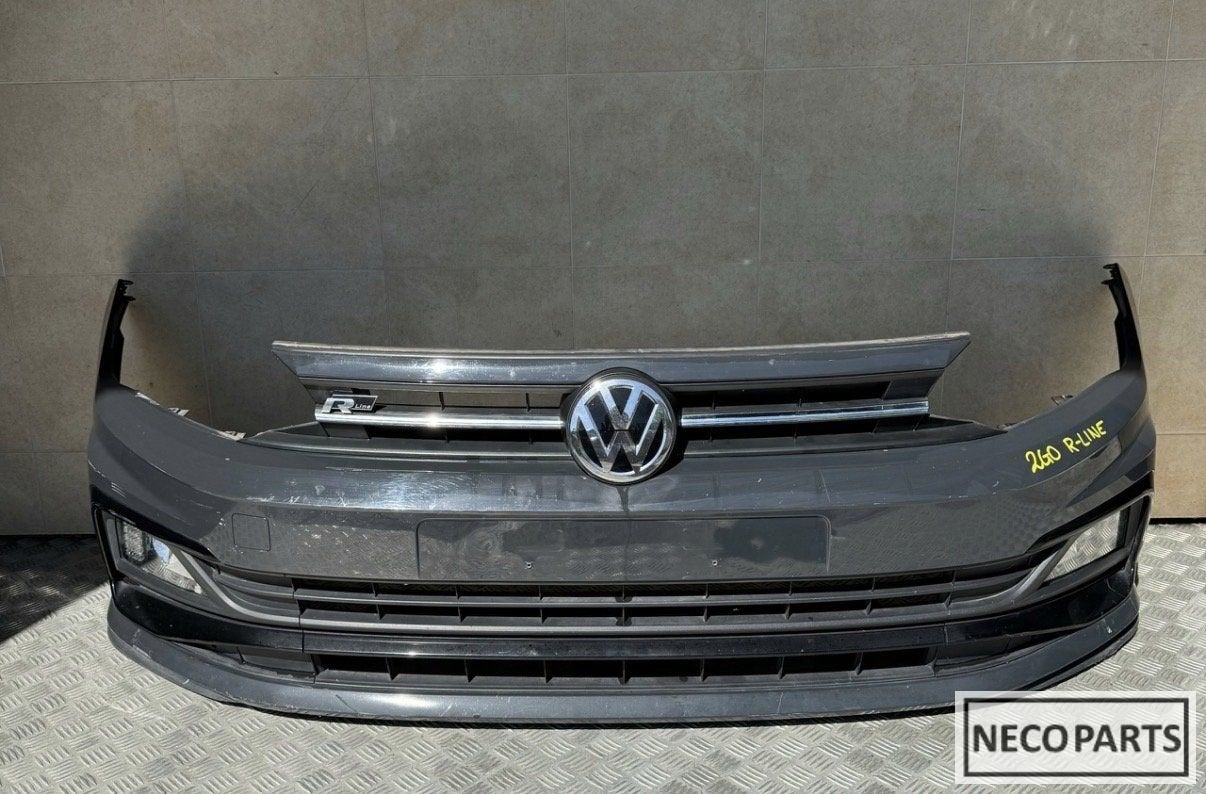 VW POLO 2GO R-LINE VOORBUMPER ORIGINEEL  ALLES LEVERBAAR, Gebruikt, Volkswagen, -, Ophalen of Verzenden