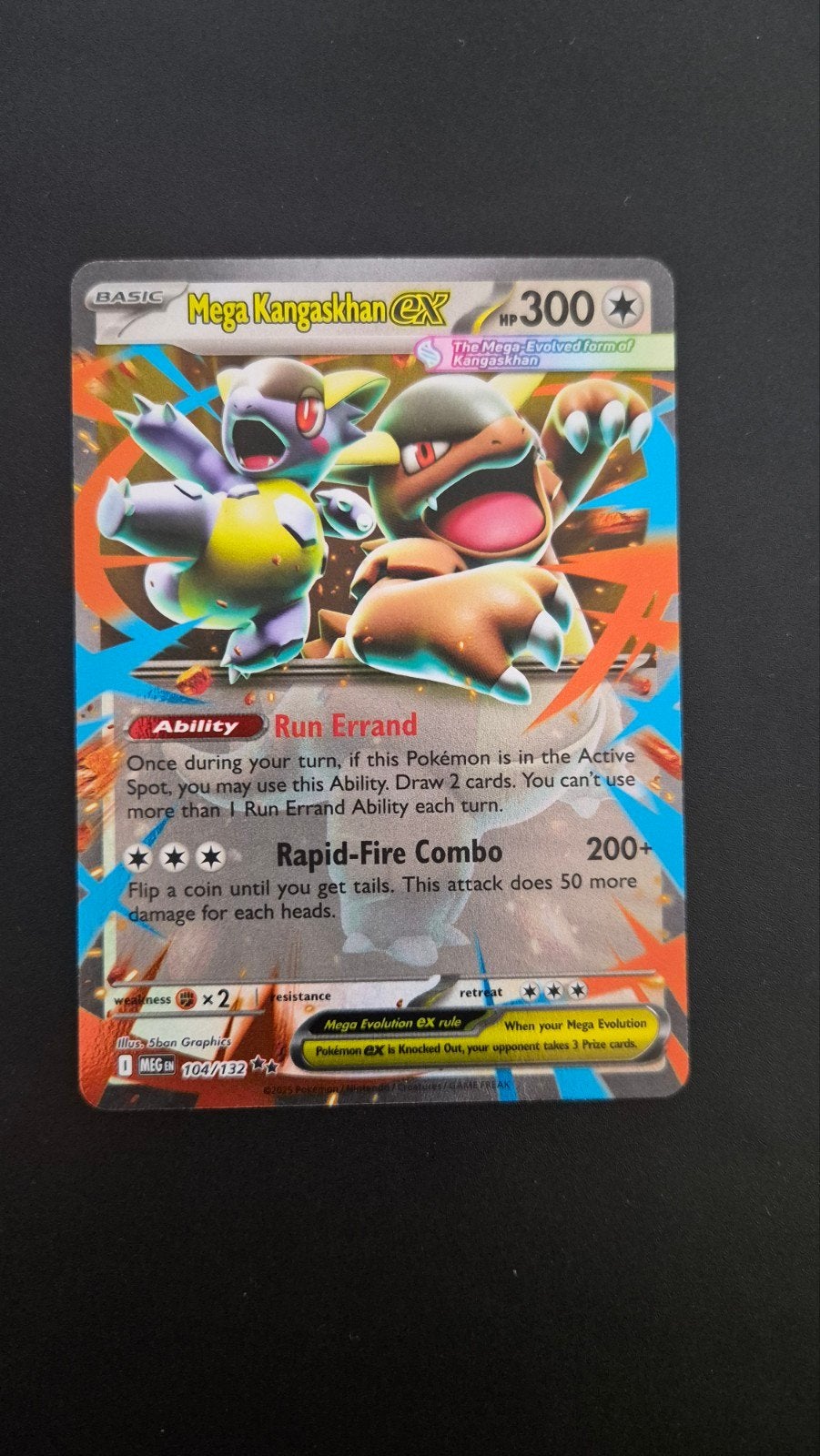 Mega Kangaskhan ex 104 Mega Evolution NM, Ophalen of Verzenden, Nieuw, Losse kaart, Foil