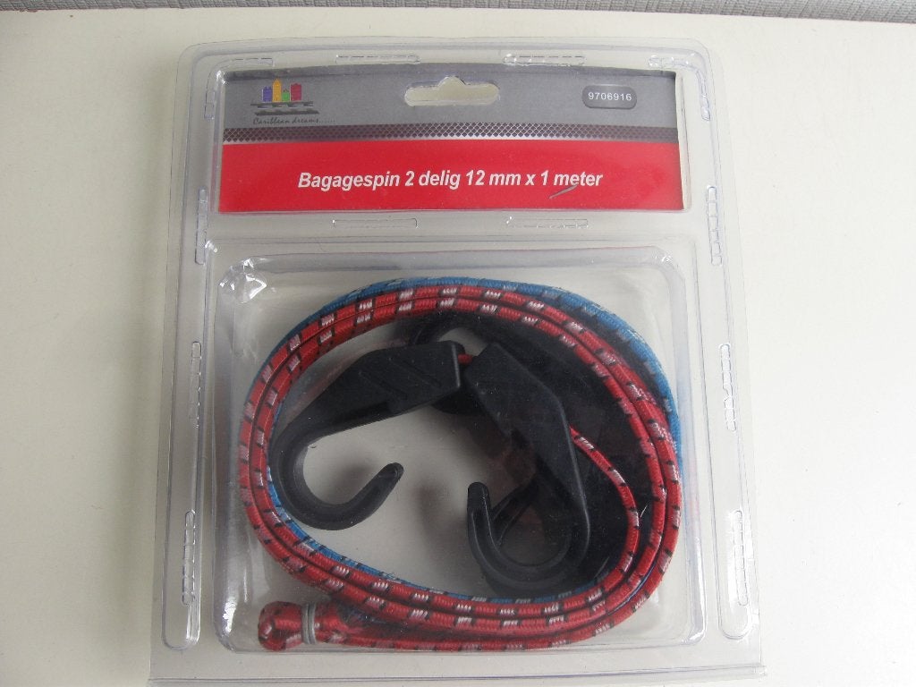 Nieuw bagagespin / snelbinders 2 delig 12 mm x 1m, Ophalen of Verzenden, Nieuw