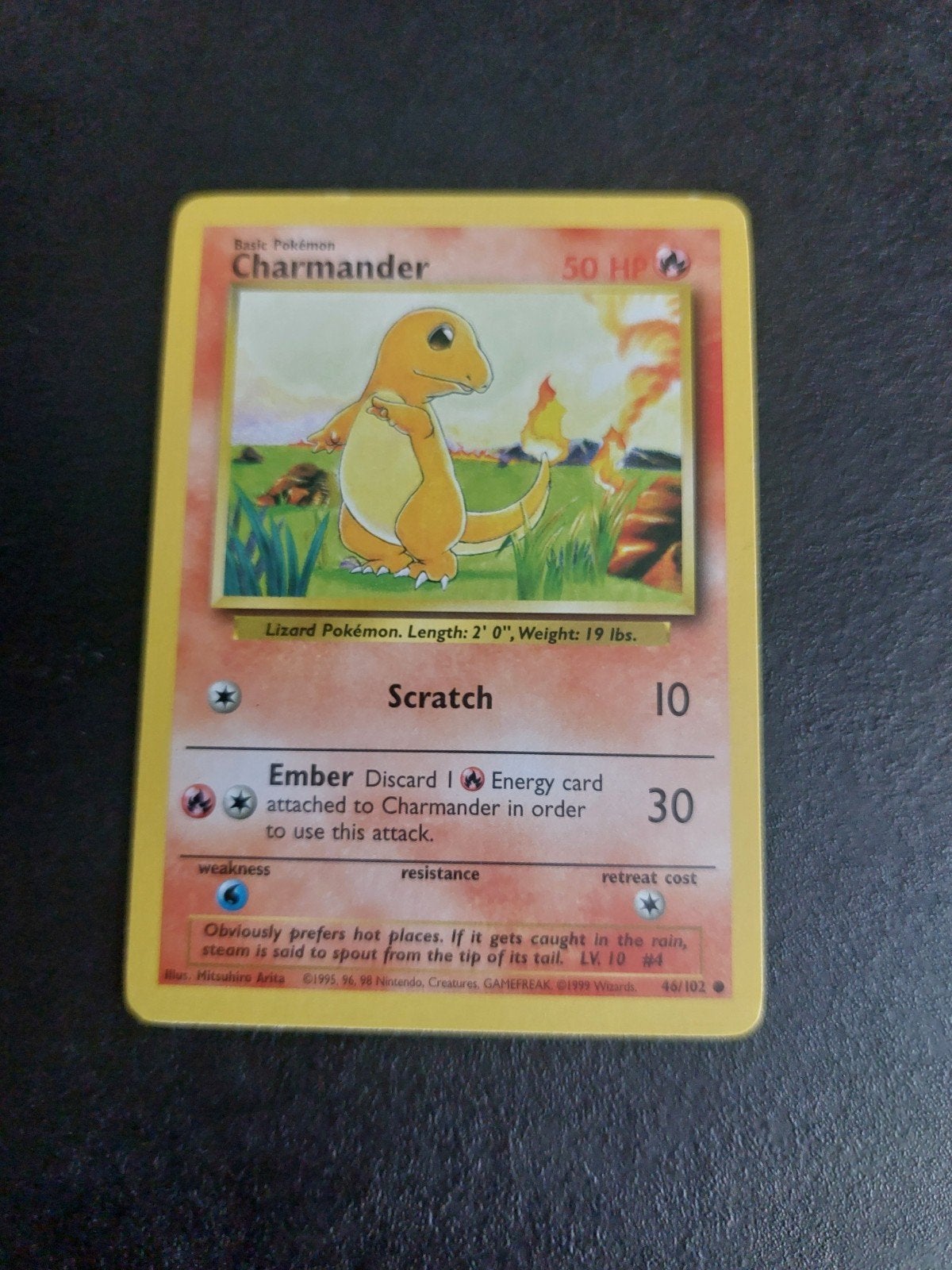 Pokemon kaart Charmander Base Set 1999!, Hobby en Vrije tijd, Verzamelkaartspellen | Pokémon, Ophalen of Verzenden, Zo goed als nieuw