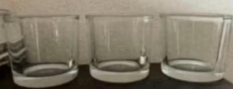 3 windlichtjes, waxine stevig glas, sfeerlichtjes; 6 cm hoo, Huis en Inrichting, Ophalen of Verzenden, Zo goed als nieuw, Glas