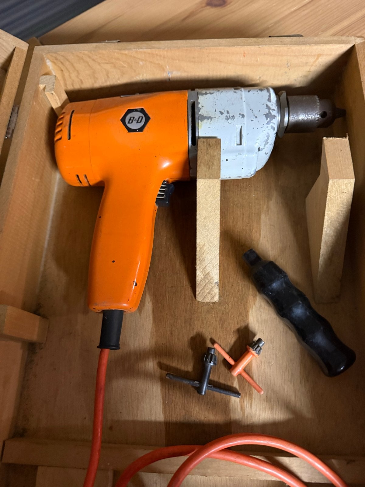 Vintage Black & Decker Boormachine - Werkend!, Boormachine, Gebruikt, Ophalen of Verzenden, Minder dan 400 watt