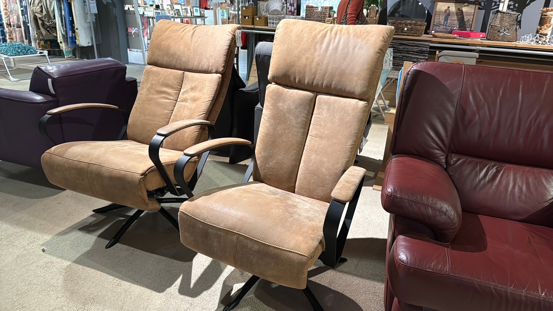 2 Relax draaifauteuils, Kunststof, Gebruikt, Modern relax, .