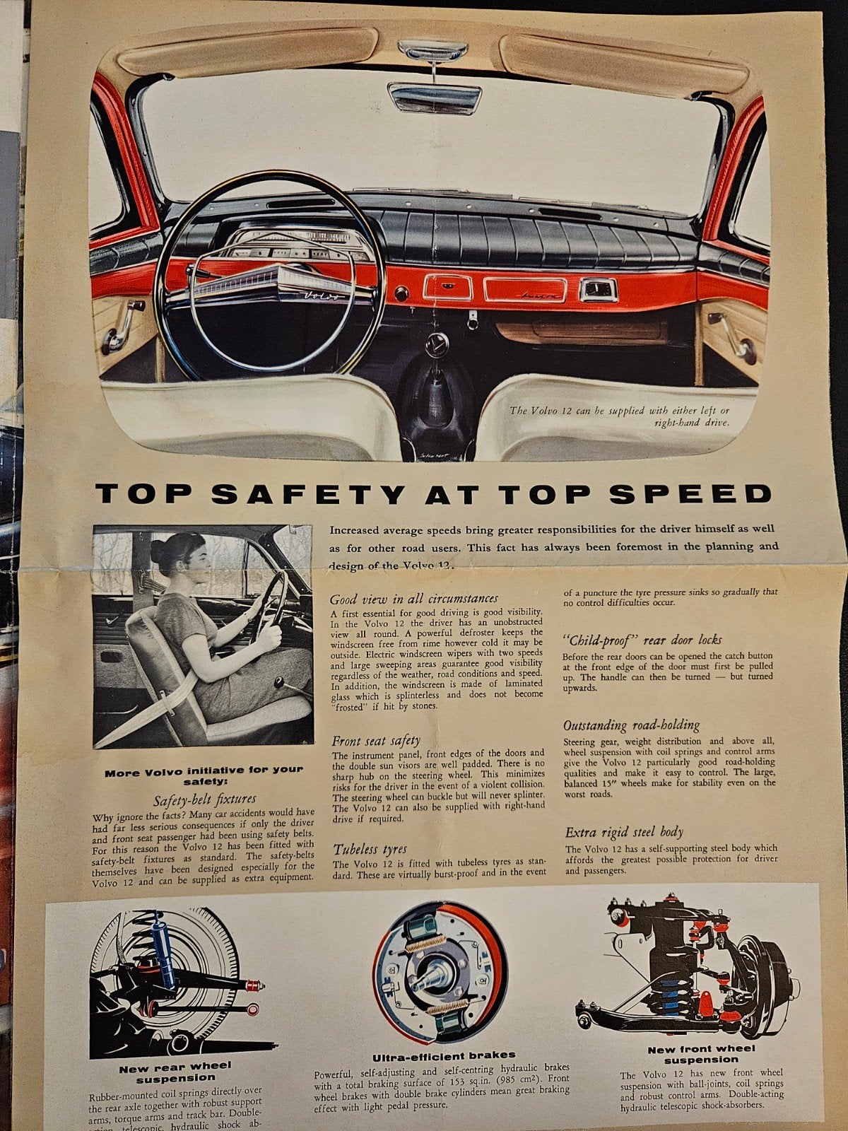 Brochure Volvo 12 1958, Ophalen of Verzenden, Zo goed als nieuw, Volvo