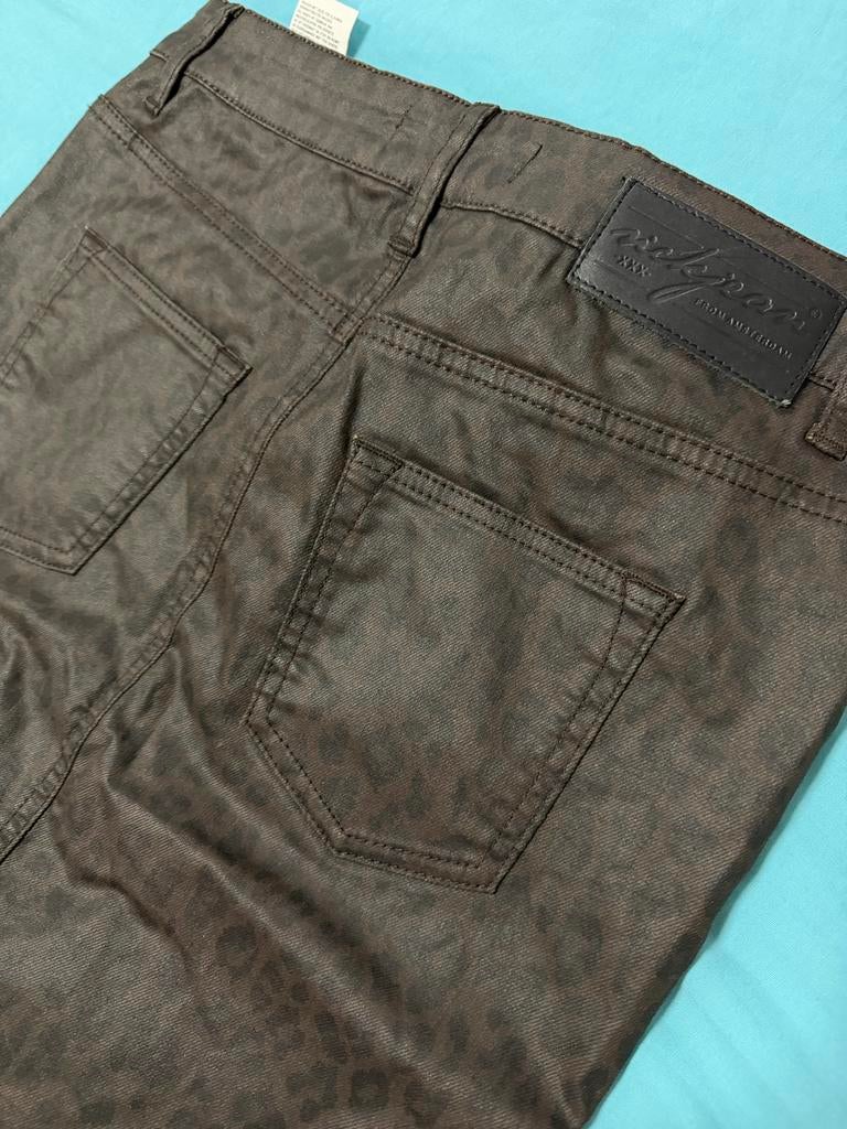 Nick Jean rok met luipaardprint, maat 36, Kleding | Dames, Rokken, Bruin, Ophalen of Verzenden, Zo goed als nieuw, Knielengte