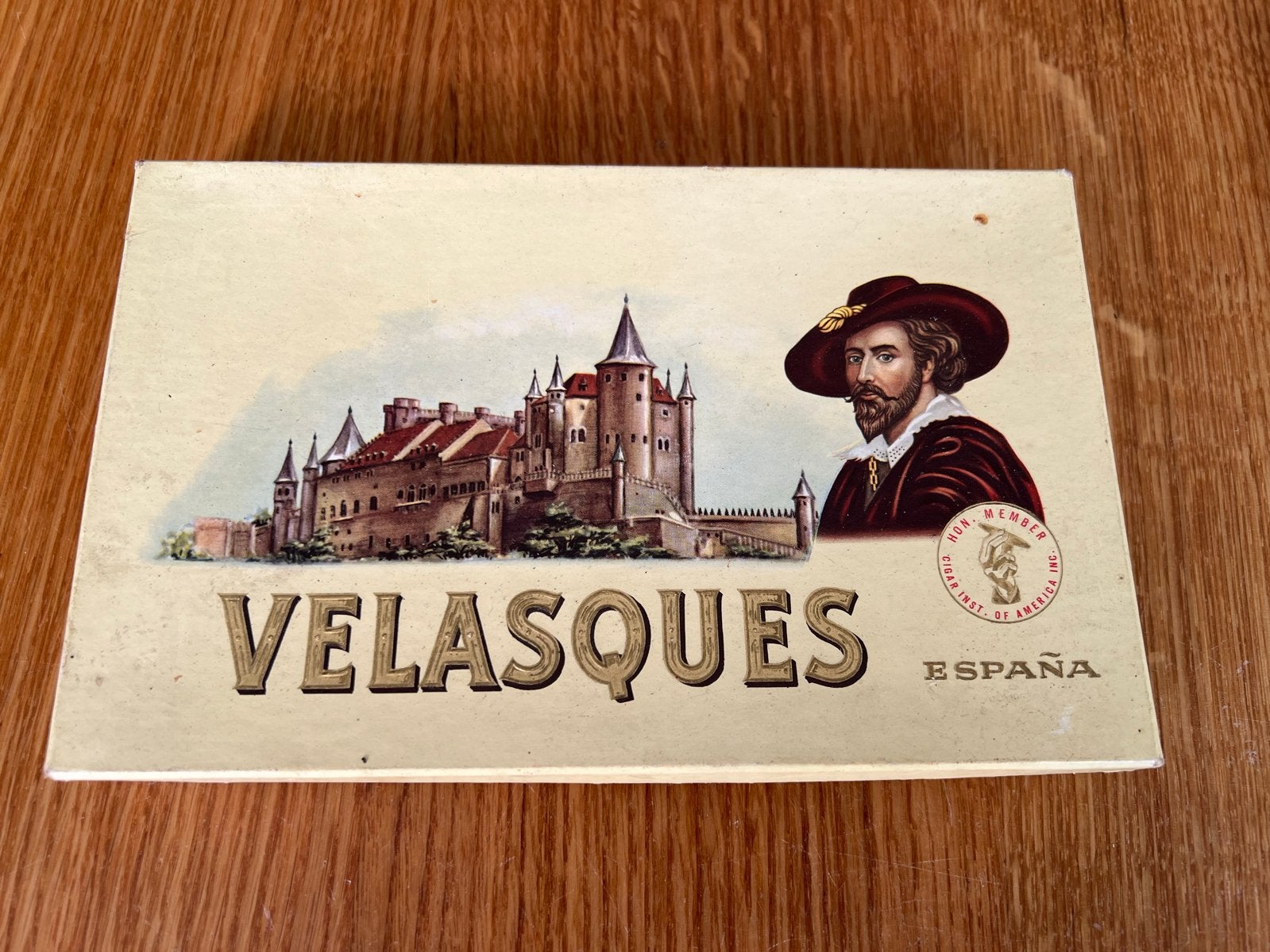Vintage Velasques kartonnen Sigaren Doos - Leeg, Verzamelen, Ophalen of Verzenden, Gebruikt, Tabaksdoos of Verpakking