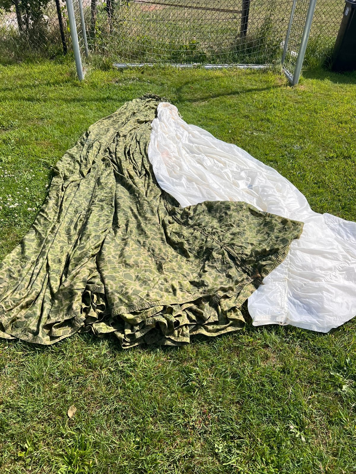 Usa airborne para t5 camo chute en reserve parachute, Verzamelen, Ophalen of Verzenden, Amerika, Embleem of Badge