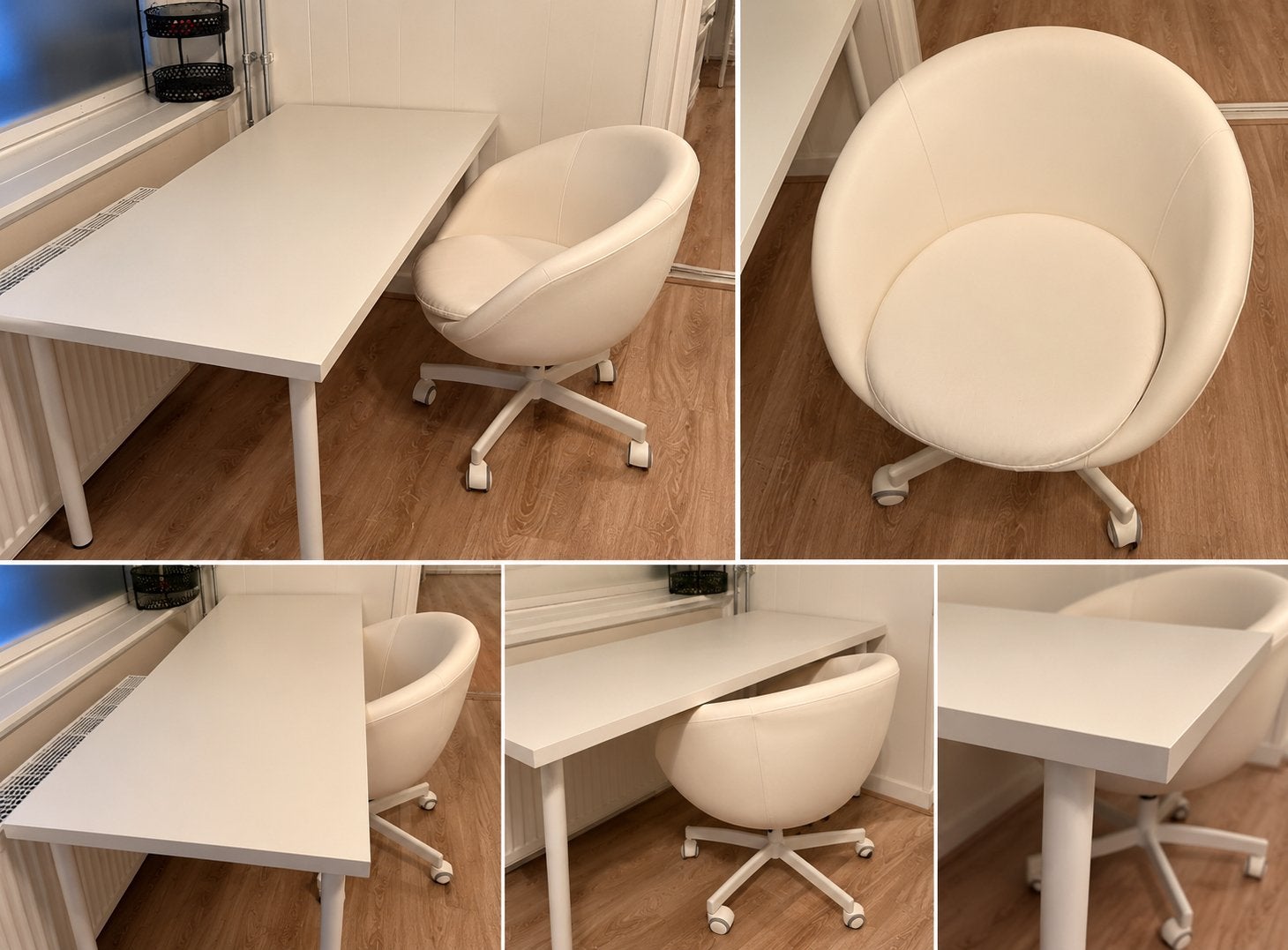 Wit bureau met comfortabele bureaustoel