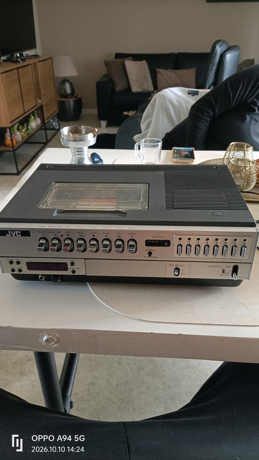 JVC HR-3330EG VHS-speler - Werkt, maar drijfriem defect, Ophalen of Verzenden, Gebruikt, VHS-speler of -recorder