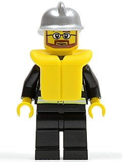 LEGO City cty0251 Fire - Reflective Stripes, Black Legs,, Lego, Ophalen of Verzenden, Minifiguur, City