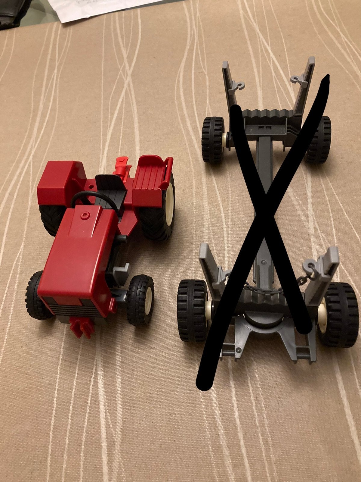 Playmobil rode trekker / tractor., Ophalen of Verzenden, Zo goed als nieuw