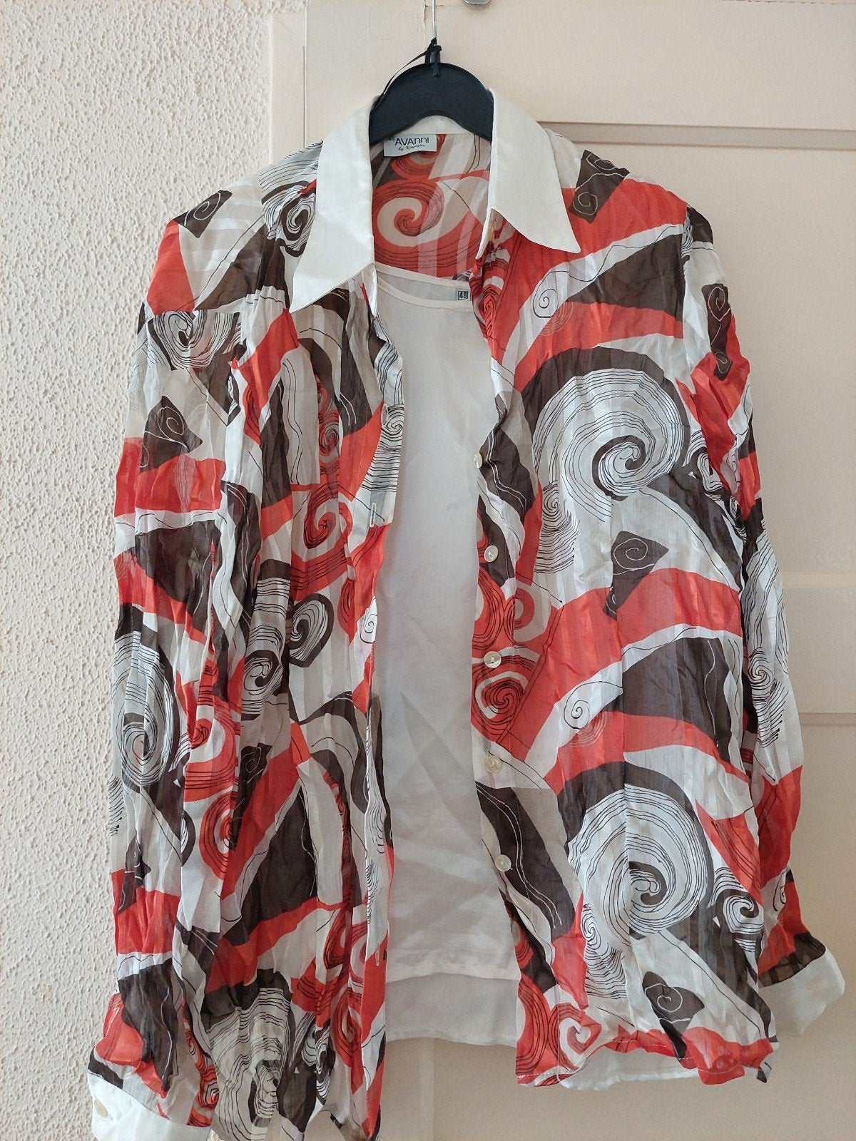 blouse met top maat 48, Kleding | Dames, Ophalen of Verzenden, Zo goed als nieuw, Maat 46/48 (XL) of groter