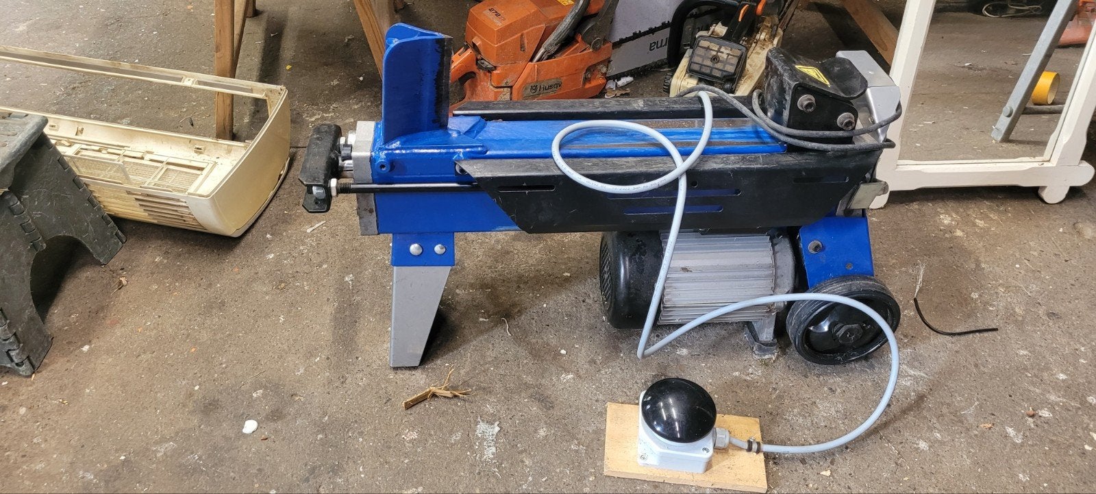 Houtklover scheppach HL460 4 ton, zgan met extra voetpedaal, Ophalen