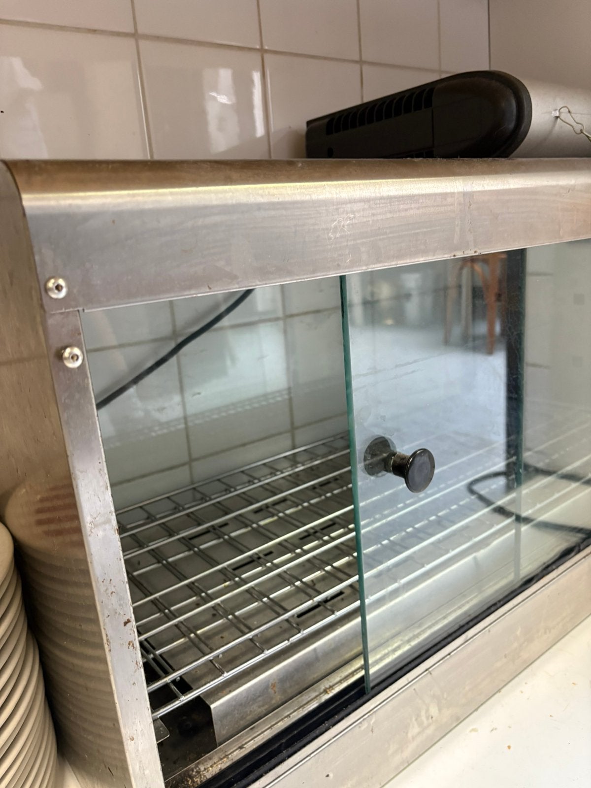 Professionele RVS warmhoudvitrine – volledig werkend, Ophalen, Zo goed als nieuw