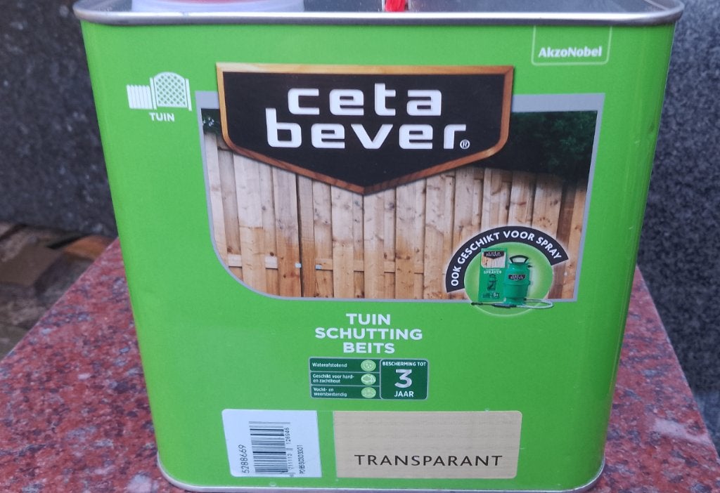 Ceta Bever schutting beits 2,5 L., Ophalen, Overige materialen, 6 meter of meer, Nieuw