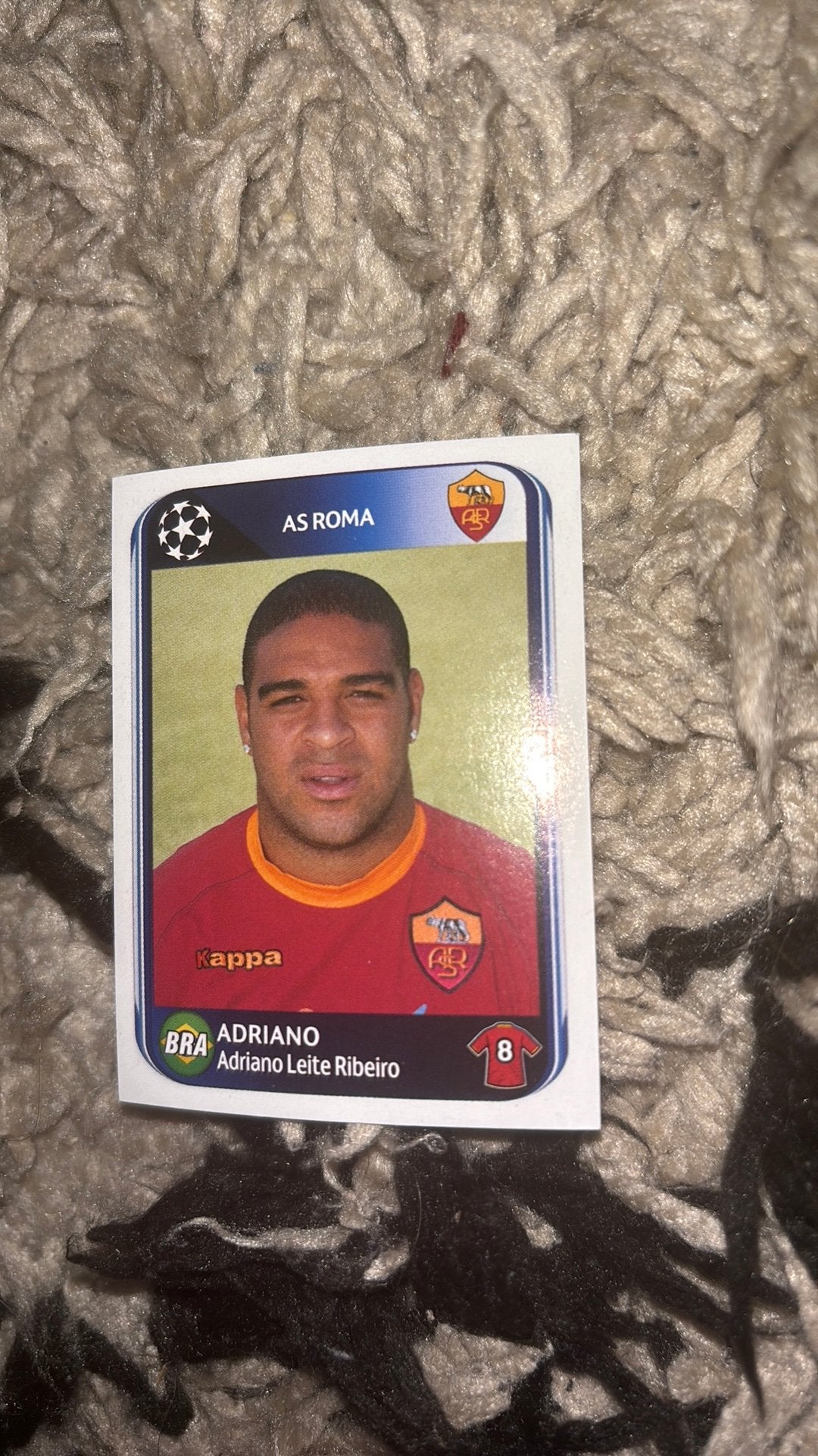 Panini voetbalplaatje 2010-2011 adriano as roma, Ophalen of Verzenden, Zo goed als nieuw