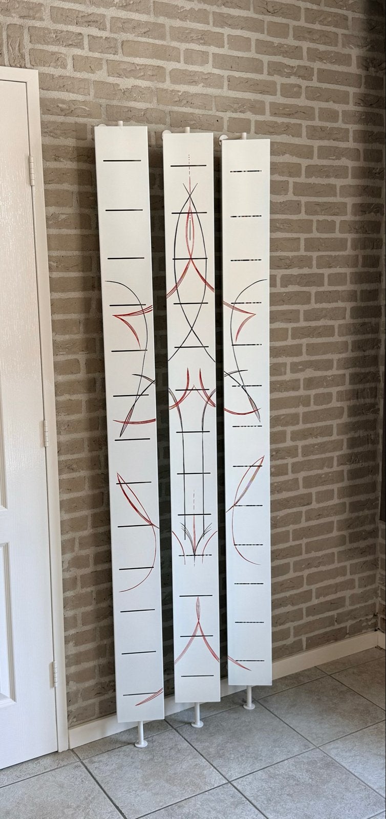 *3x draaibaar CD/DVD-rek, met unieke pinstripe decoratie*, Ophalen, 150 discs of meer, Zo goed als nieuw, Metaal