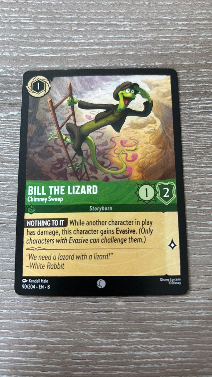 Disney Lorcana Bill the Lizzard sweep 90-204 8JAF nonfoil, Ophalen of Verzenden, Zo goed als nieuw
