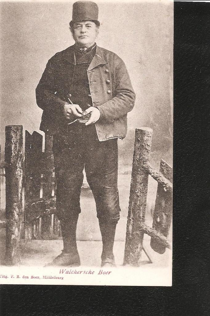 Walcheren, Walchersche Boer, Klederdracht, Ophalen of Verzenden, 1920 tot 1940, Ongelopen, Zeeland