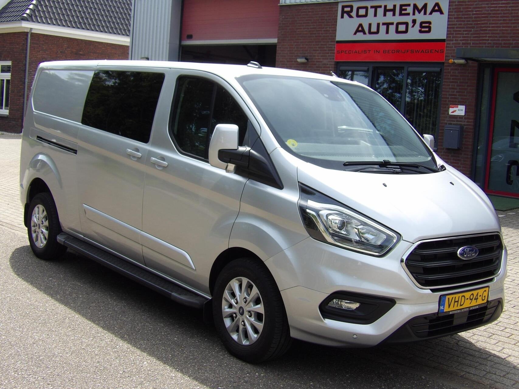 Ford Transit Custom 2.0 TDCI 130PK LIMITED 2020 DUBCAB MARGE, Auto's, Bestelauto's, 2013 kg, Euro 6, 4 cilinders, 129 pk