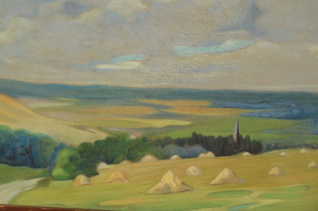Schilderij H. Hopmels Landschap, Antiek en Kunst, Ophalen of Verzenden, Klassiek, Ingelijst, Landschap