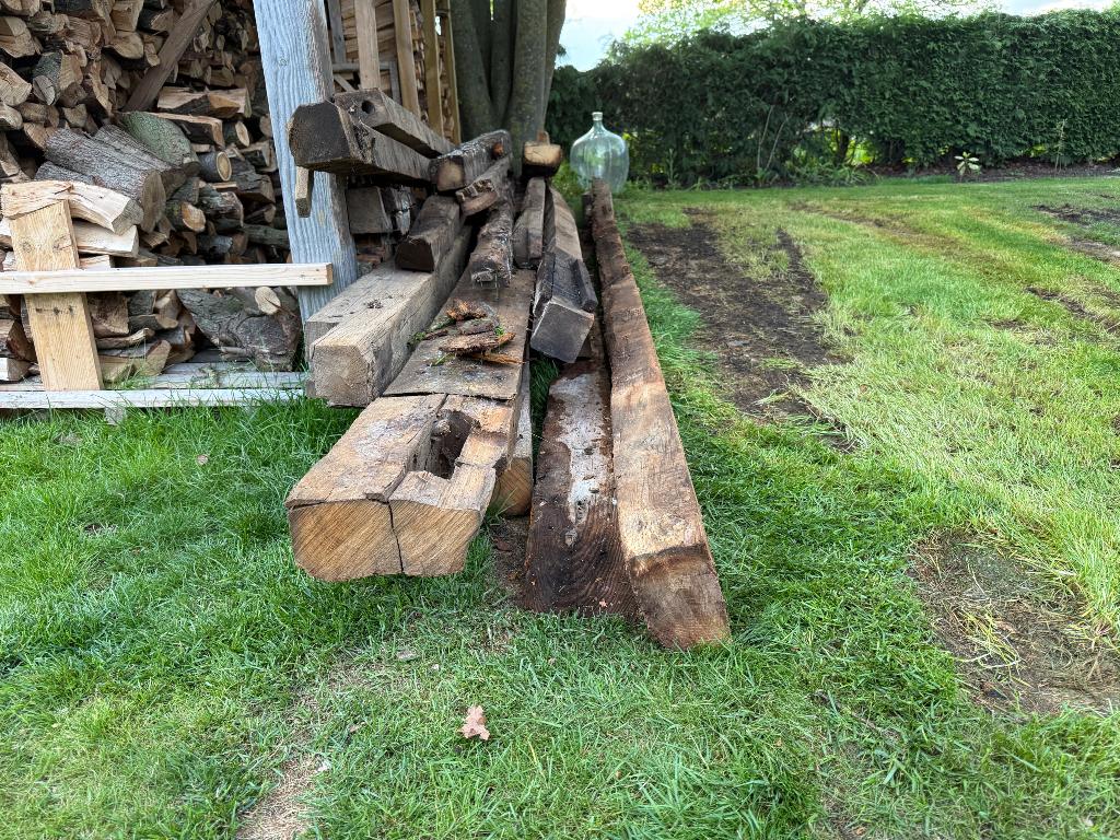 Eiken gebinten (1820), Doe-het-zelf en Verbouw, Hout en Planken, Ophalen, Gebruikt, Eiken, Balk