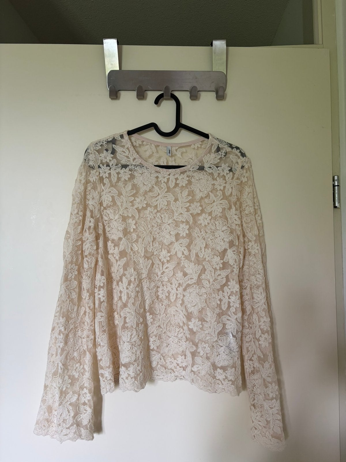 Nieuw kanten top Only offwhite maat M/L, Ophalen of Verzenden, Nieuw, Maat 38/40 (M), Wit