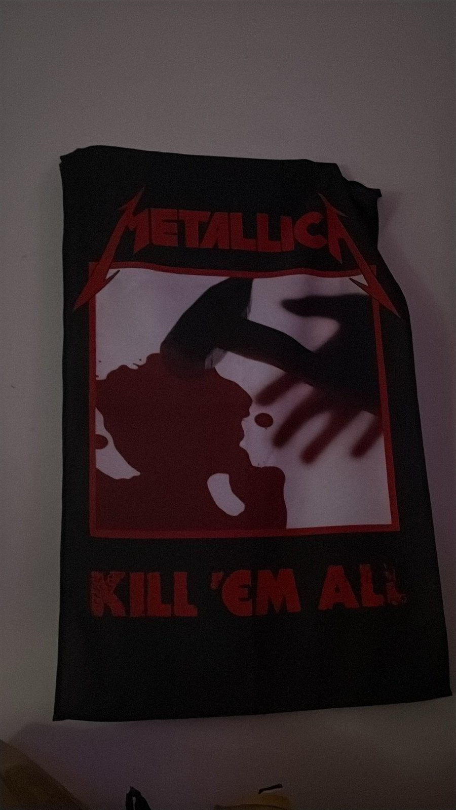Originele Metallica Kill ‘em all vlag, Ophalen of Verzenden, Zo goed als nieuw