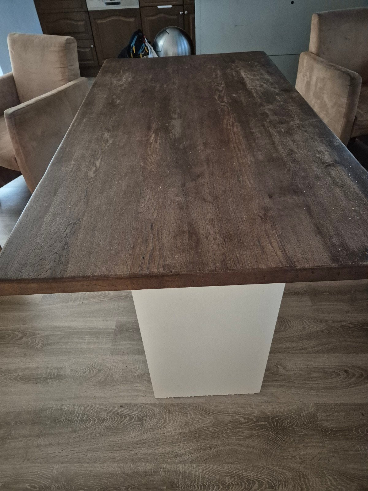 Robuuste eettafel met opbergruimte, Ophalen, 50 tot 100 cm, Overige materialen, 150 tot 200 cm