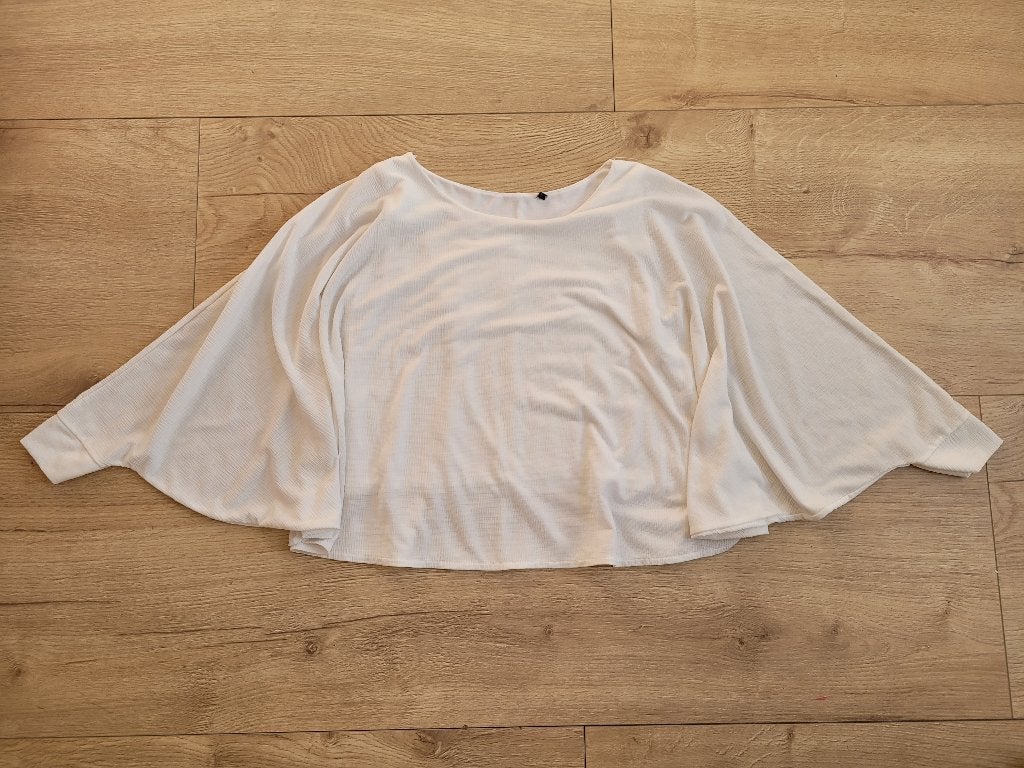 Witte top met vleermuis mouwen maat 164 ~ SJ2067, Kinderen en Baby's, Kinderkleding | Maat 164, Gebruikt, Meisje, Shirt of Longsleeve