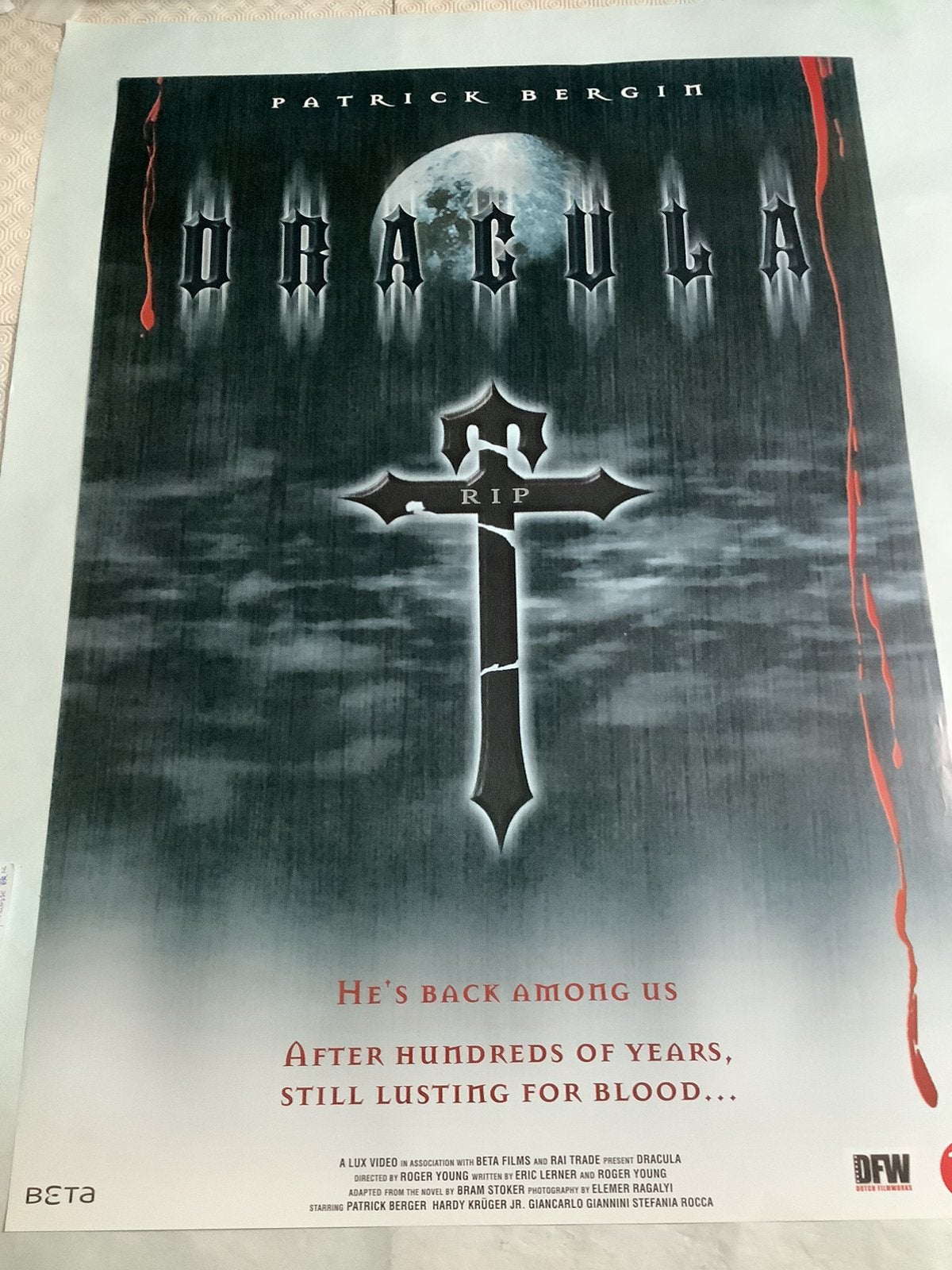 DRACULA  filmposter   70-100 cm, Ophalen of Verzenden, Zo goed als nieuw, Deurposter of groter, Film en Tv