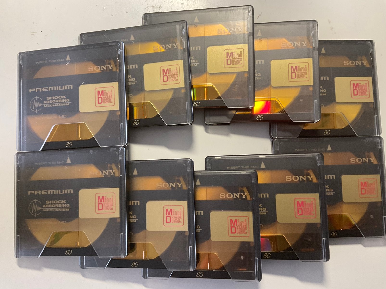 Minidisc’s. SONY PREMIUM GOLD 10x i,pr,st, 80 minuten, Ophalen of Verzenden