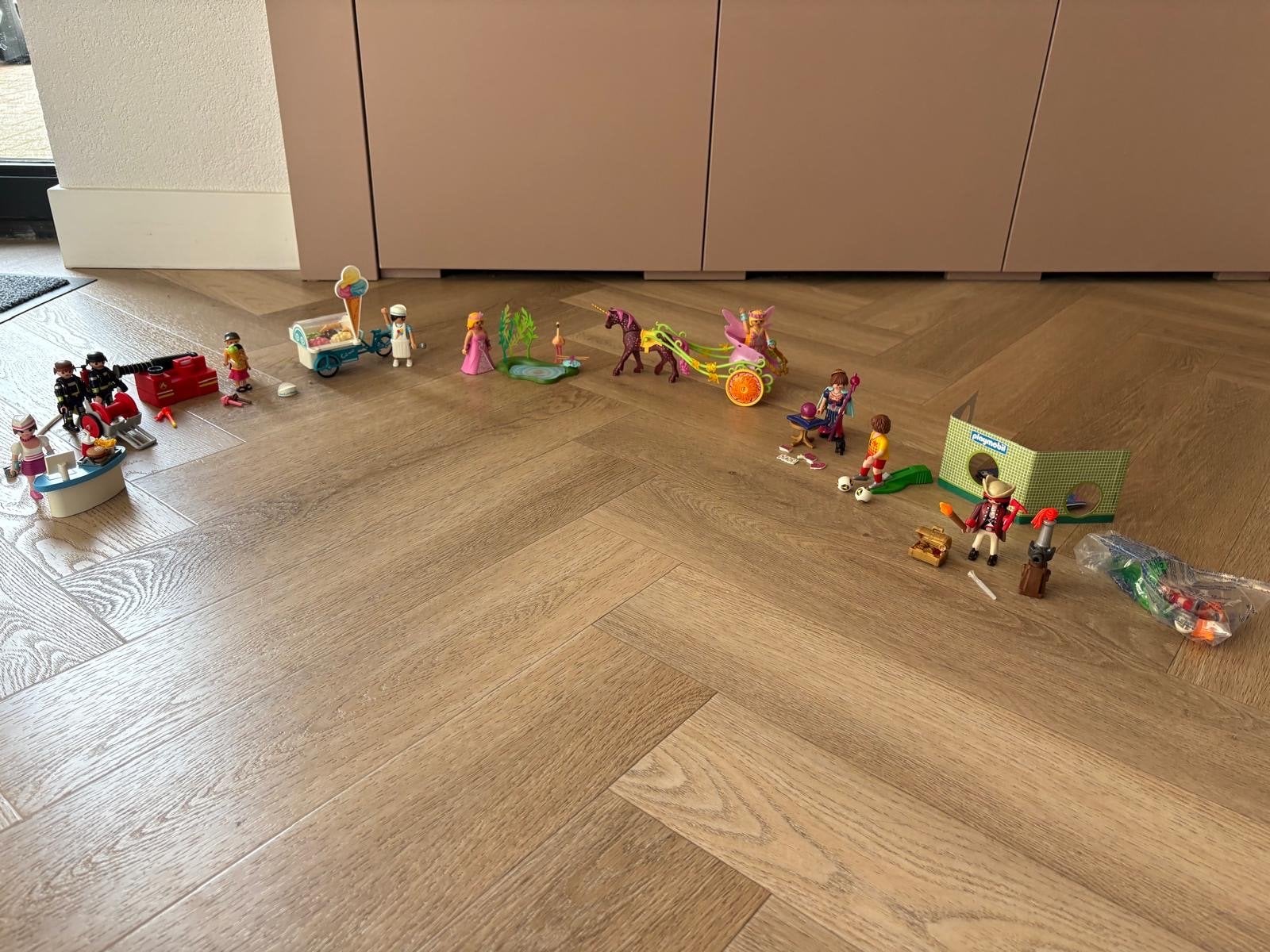Grote Playmobil set: Eenhoorn, Piraten, Voetbal, IJscokar, Ophalen, Gebruikt, Jongen of Meisje