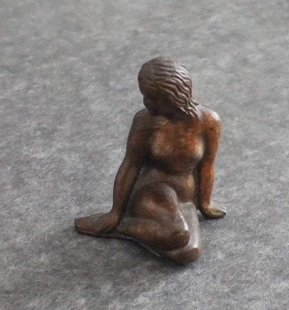 Bronskleurig beeldje kleine zeemeermin, Verzamelen, Ophalen of Verzenden, Gebruikt
