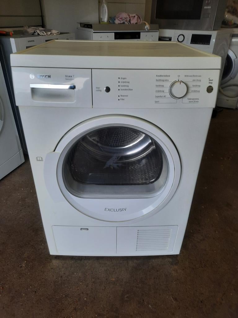 Mooie Bosch 7kg condensdroger. Stil+Wit. Gar+Bez., Ophalen, 6 tot 8 kg, Zo goed als nieuw, 85 tot 90 cm