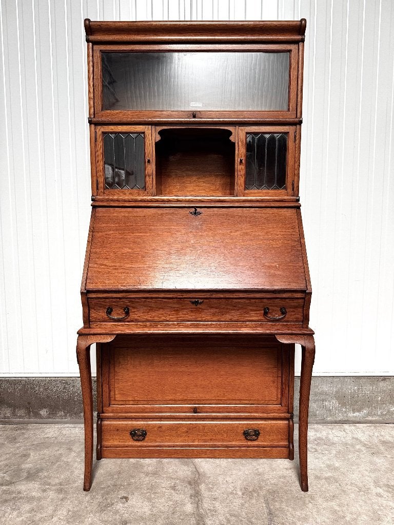 Globe Wernicke NOTARISKAST boekenkast antiek 1910 secretaire, Ophalen of Verzenden