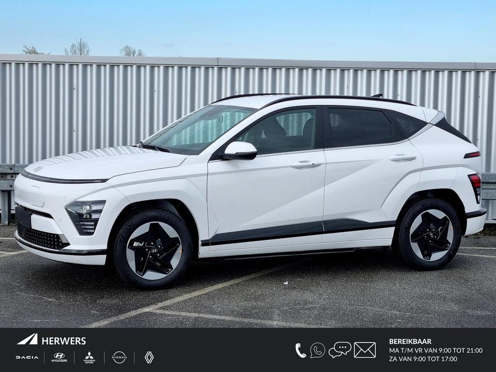 Hyundai KONA Electric Comfort Smart 65.4 kWh WVB / Navigatie, 750 kg, Wit, Kona, 300 kg