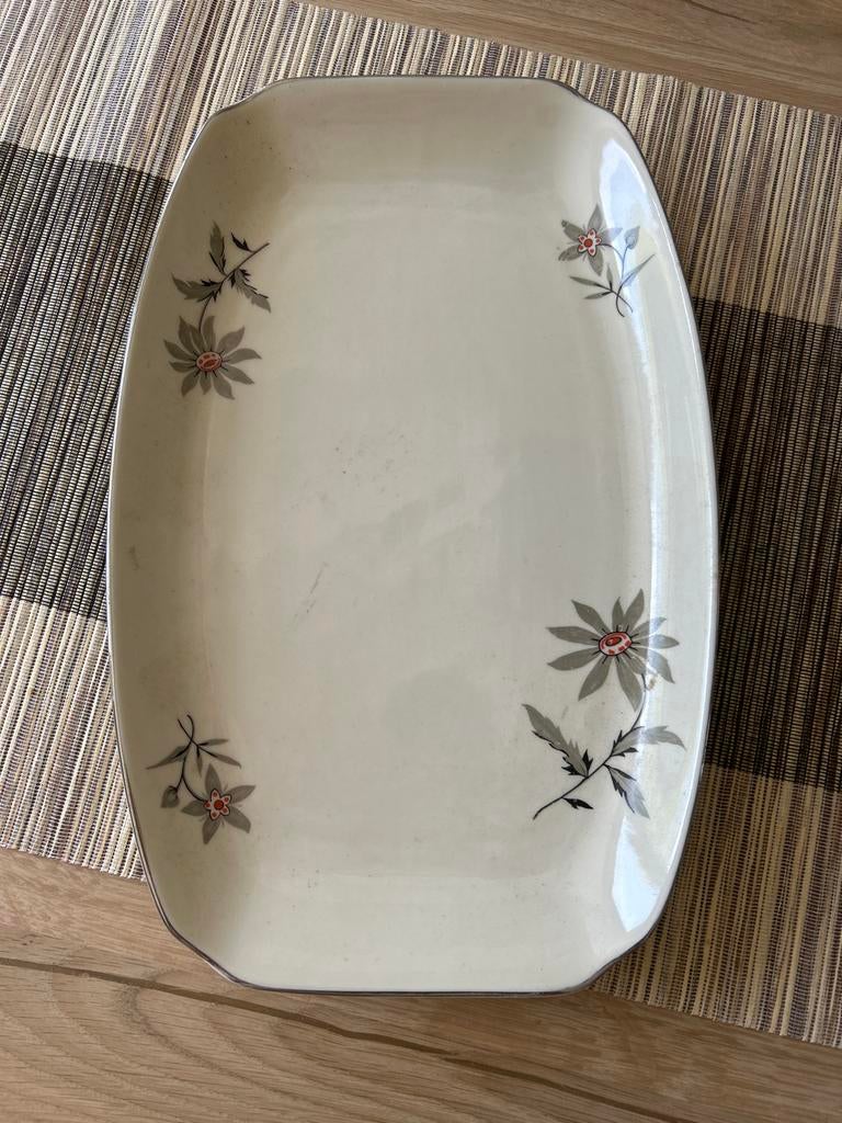 Vintage serveerschaal met bloemmotief, Antiek en Kunst, Ophalen