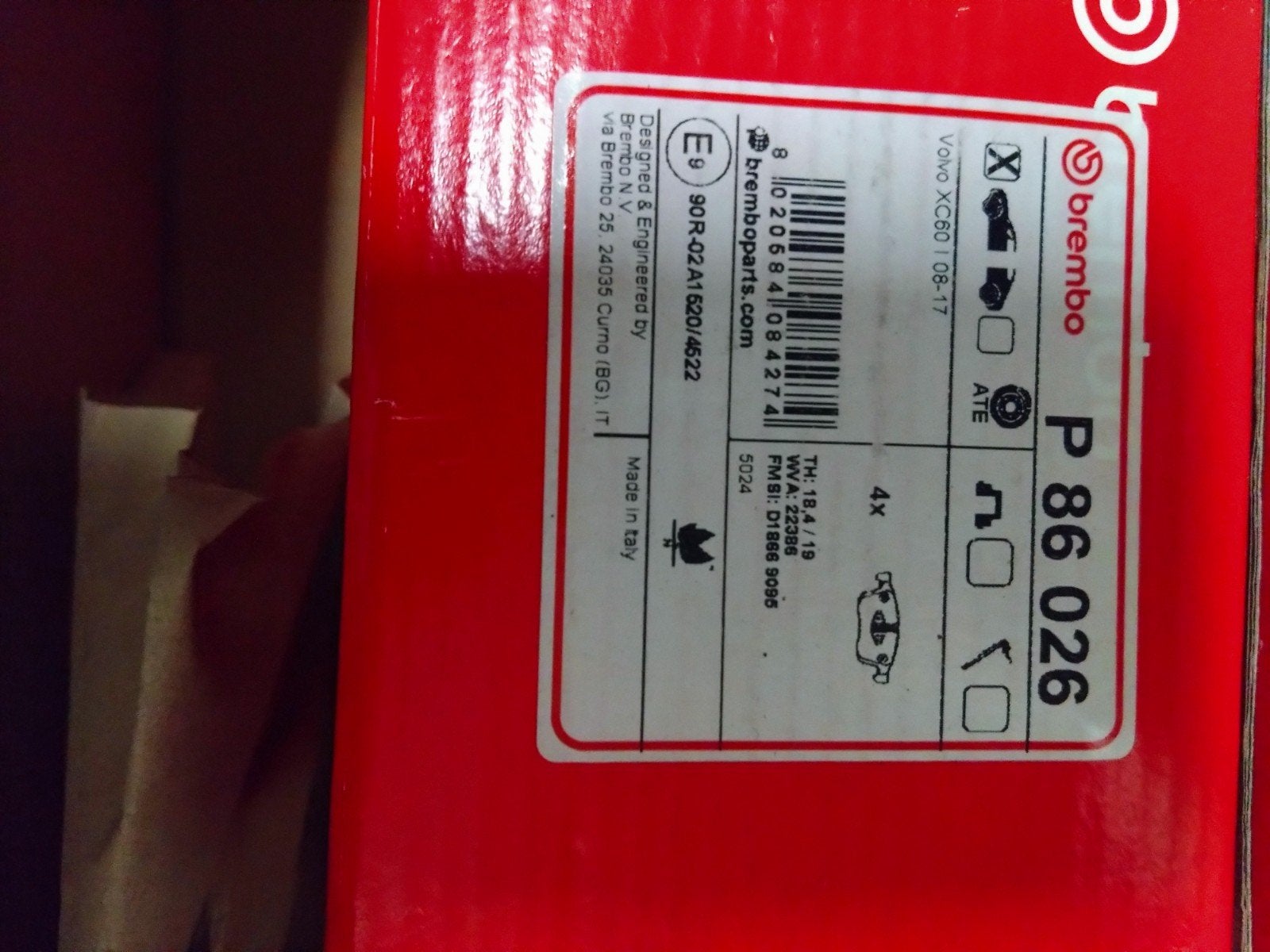 Brembo Remblokken P 86 026, Ophalen, Nieuw, Volvo