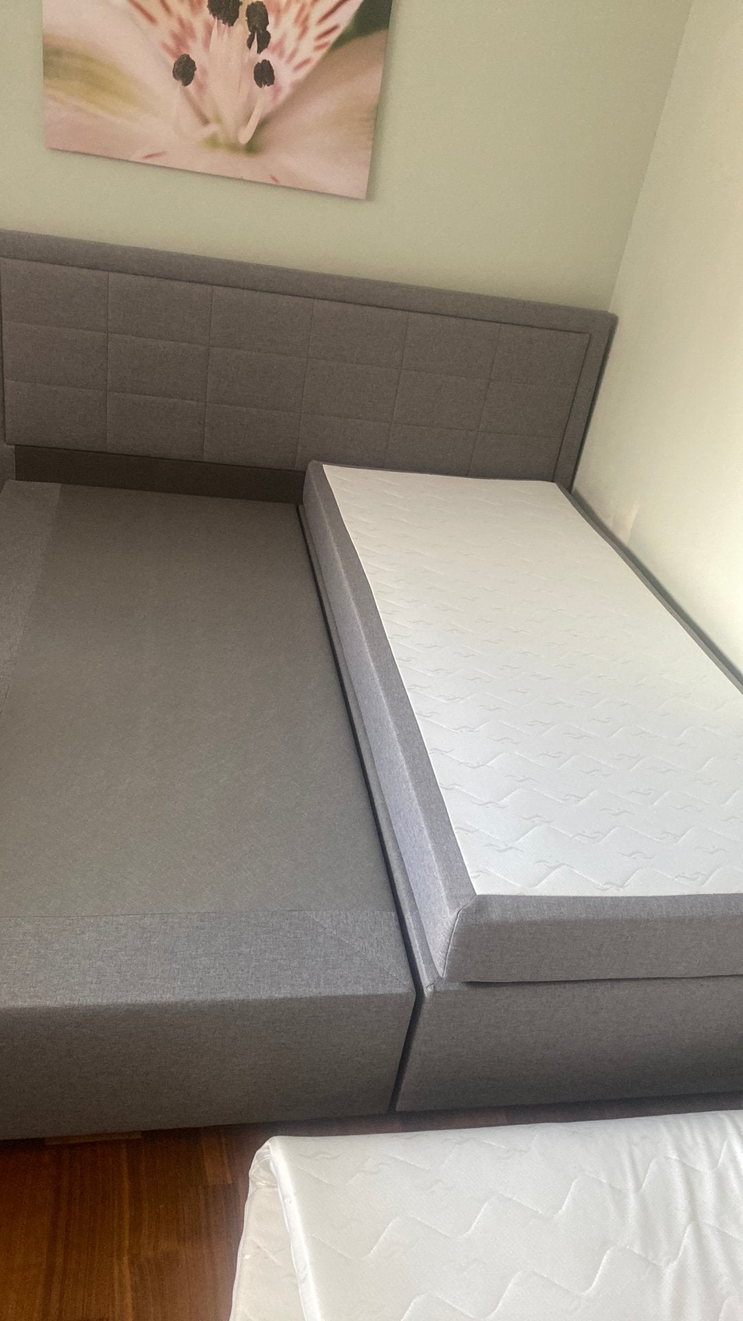 Box spring 180/200 zgan, Ophalen, Tweepersoons, Zo goed als nieuw, 180 cm