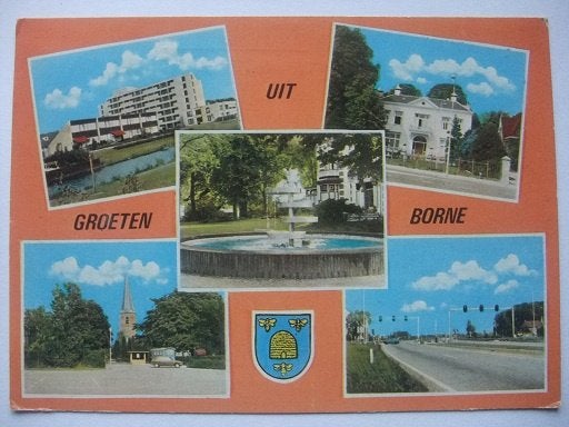 R68 Groeten uit Borne - 1975, Verzamelen, Verzenden, 1960 tot 1980, Gelopen, Overijssel