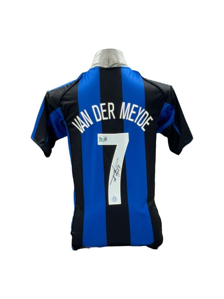 Andy van der Meyde Inter Milan 04/05 gesigneerd Thuis Shirt, Verzamelen, Buitenlandse clubs, Soccersignings.nl, Shirt, Ophalen of Verzenden
