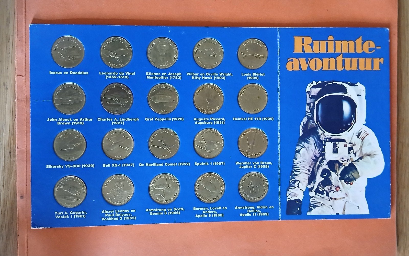 Ruimte-avontuur Muntenverzameling - Historische Luchtvaart, Verzamelen, Ophalen of Verzenden