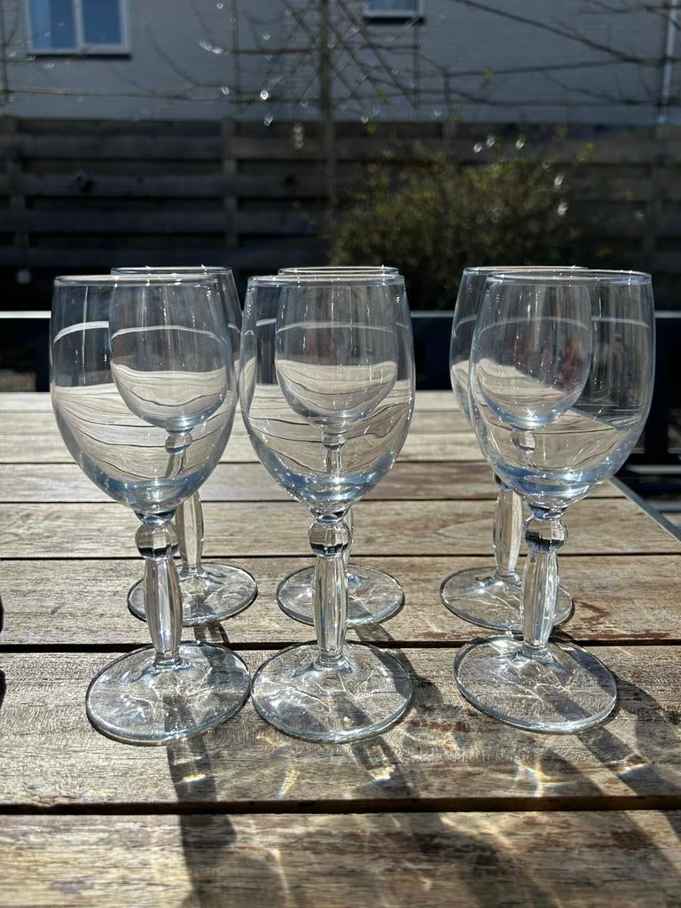 Royal Leerdam Bouquet witte wijnglazen (6 stuks), Antiek en Kunst, Antiek | Glas en Kristal, Ophalen of Verzenden