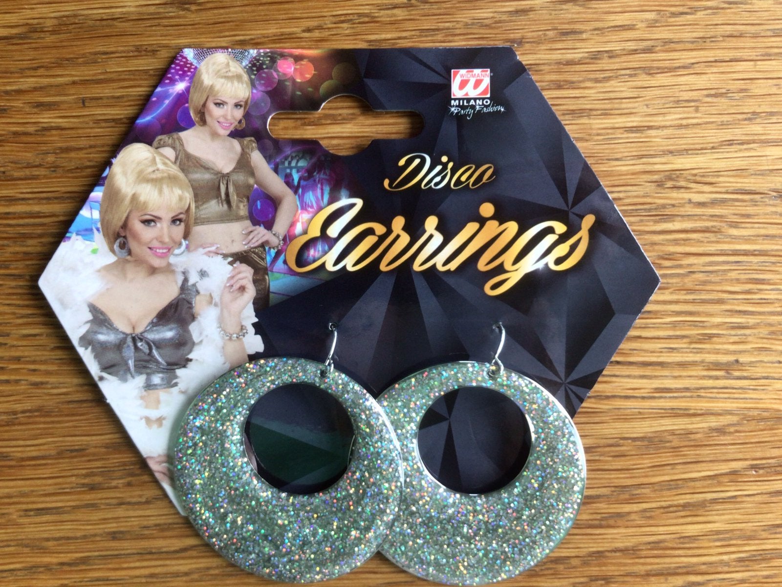 NIEUWE disco oorbellen met glitters GRATIS, Ophalen of Verzenden, Zo goed als nieuw, Zilver, Overige materialen