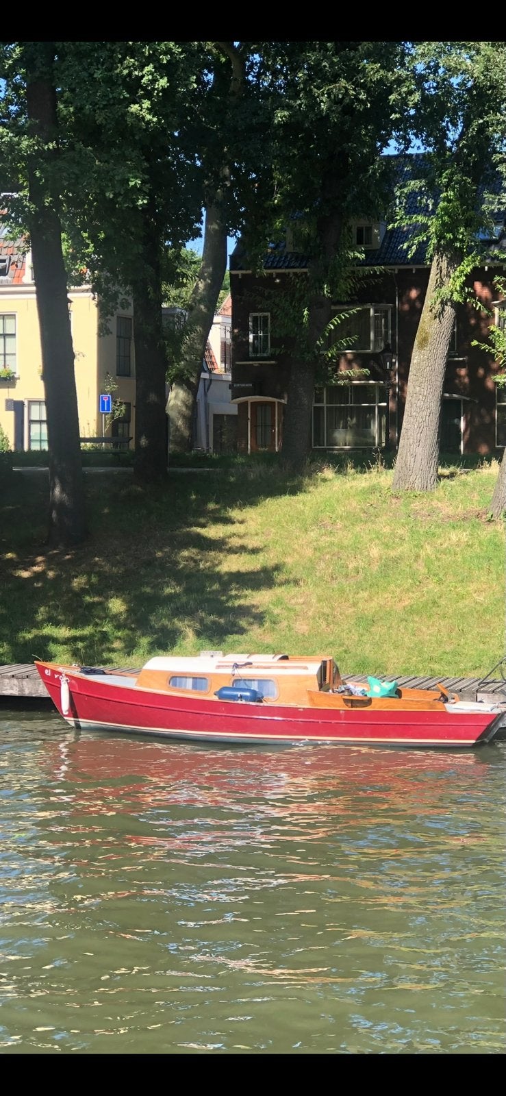 Te koop houten kajuitboot, Ophalen, Gebruikt, Kajuitboot, Buitenboordmotor