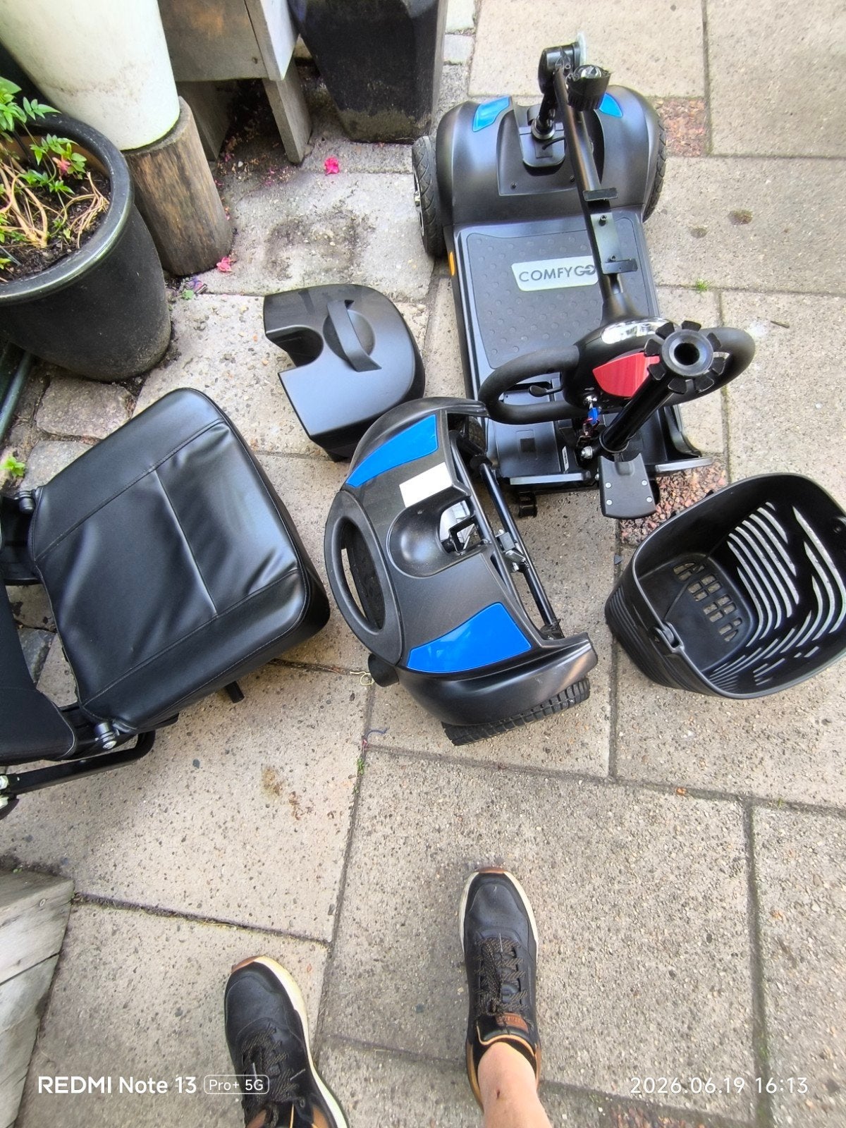 Comfygo demontabele scootmobiel, Ophalen, Zo goed als nieuw, Overige merken, 10 km/u of minder