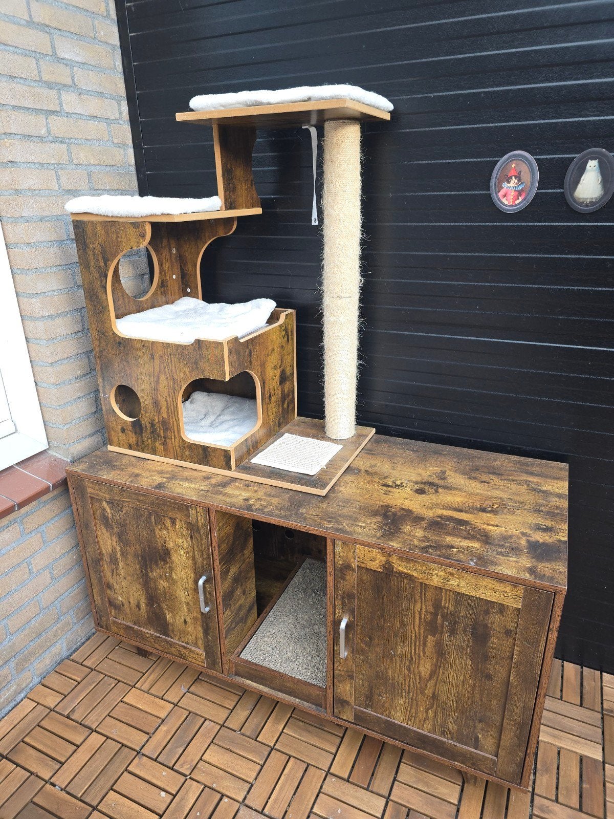 Krabpaal met Kattenbakkast, Ophalen of Verzenden, Gebruikt, Krabmeubel-onderdelen