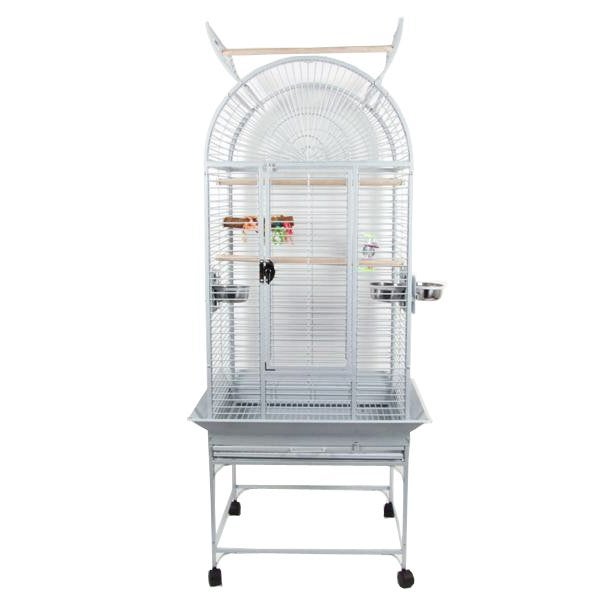 Strong Papegaaienkooi Villa Anna 66x56x175cm kleur parelwit, Dieren en Toebehoren, Ophalen, Zo goed als nieuw, Metaal, Vogelkooi