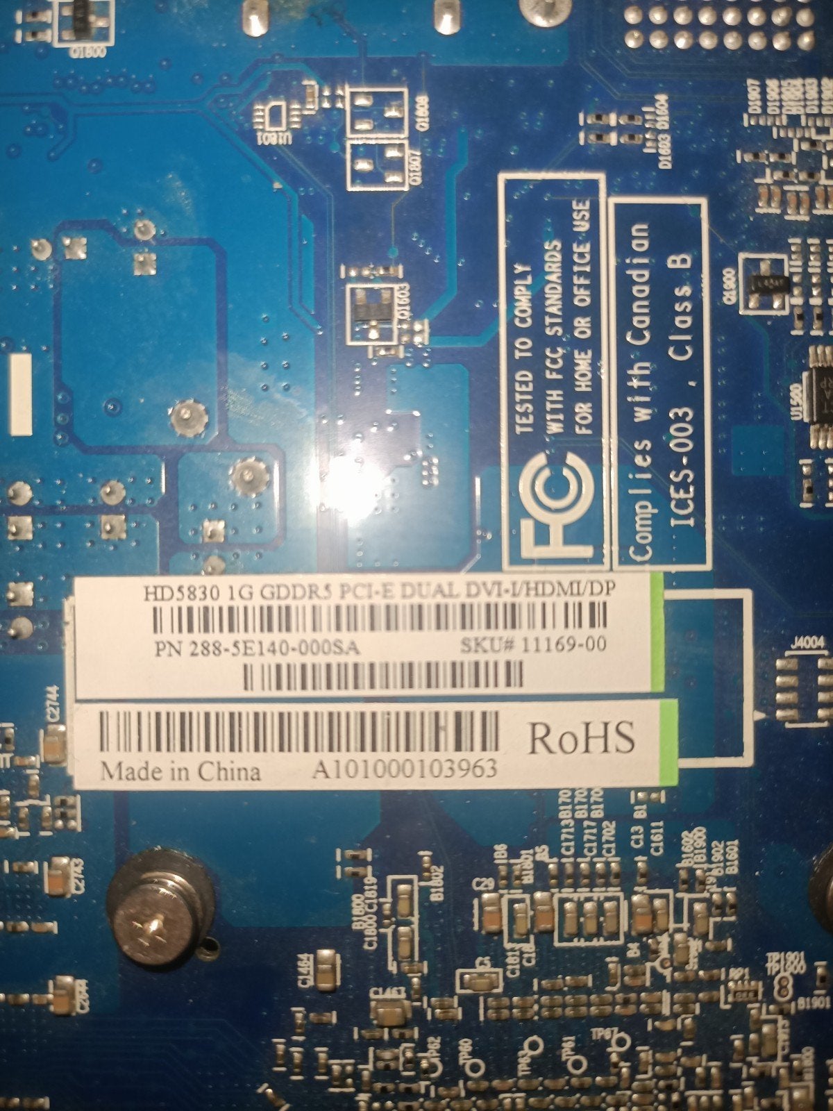 Sapphire HD 5830 - MW2, Computers en Software, Videokaarten, Gebruikt, HDMI, Ophalen of Verzenden, GDDR5